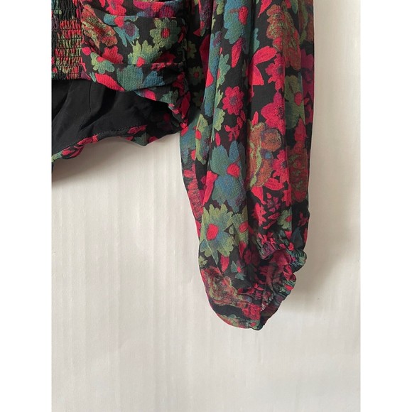 FREE PEOPLE Oh La La Floral Bodice Top, Square Neck, Size: Large - $128 NWT - Picture 10 of 12